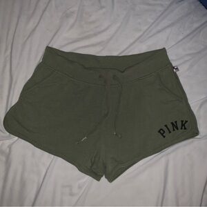 PINK Victoria's Secret Olive Comfy Shorts